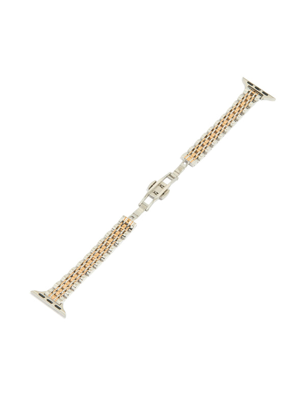 Mixed Metals Detailed Watch Strap 38/40/41 mm
