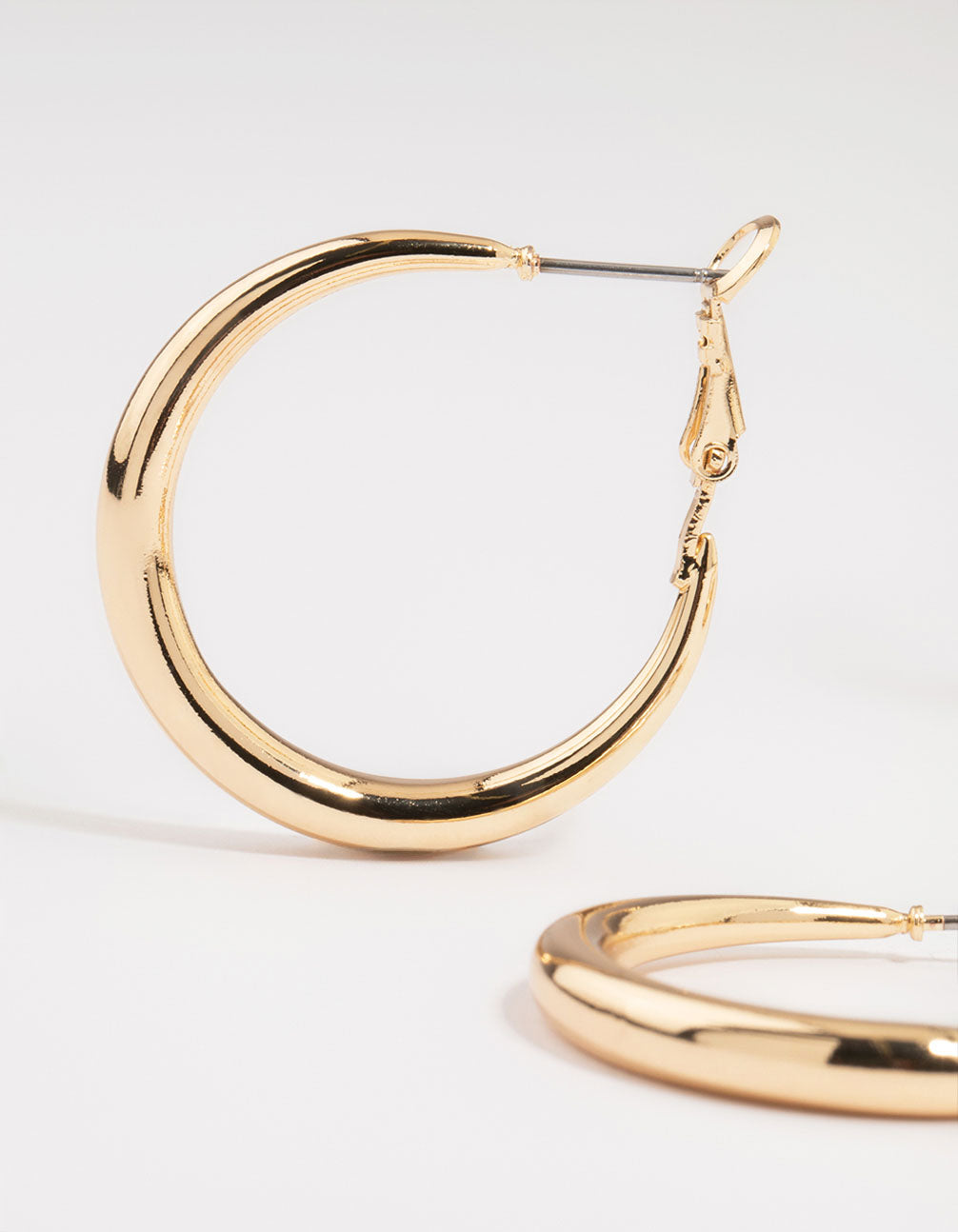 Gold Smooth Huggie Hoop Earrings 3-Pack