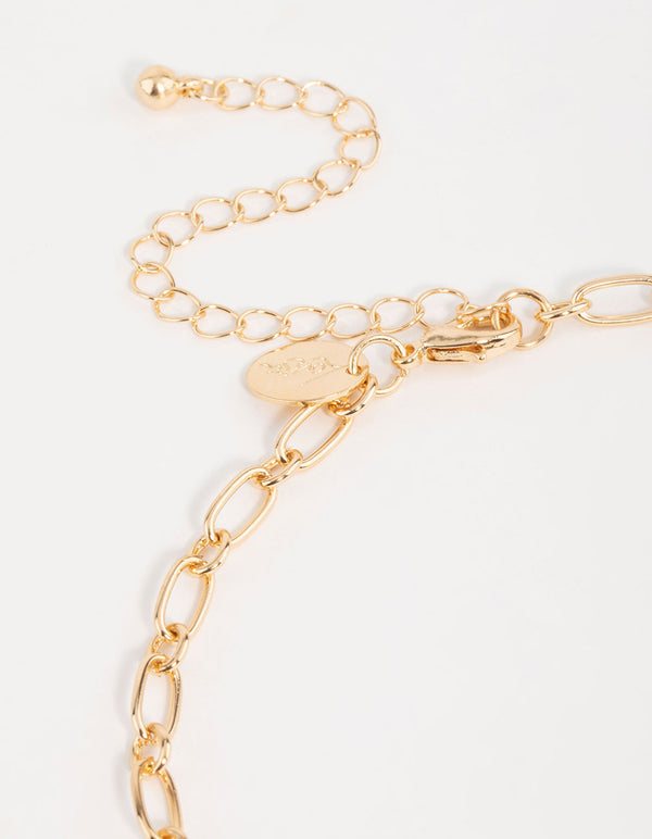 Gold Shell & Fish Charm Necklace