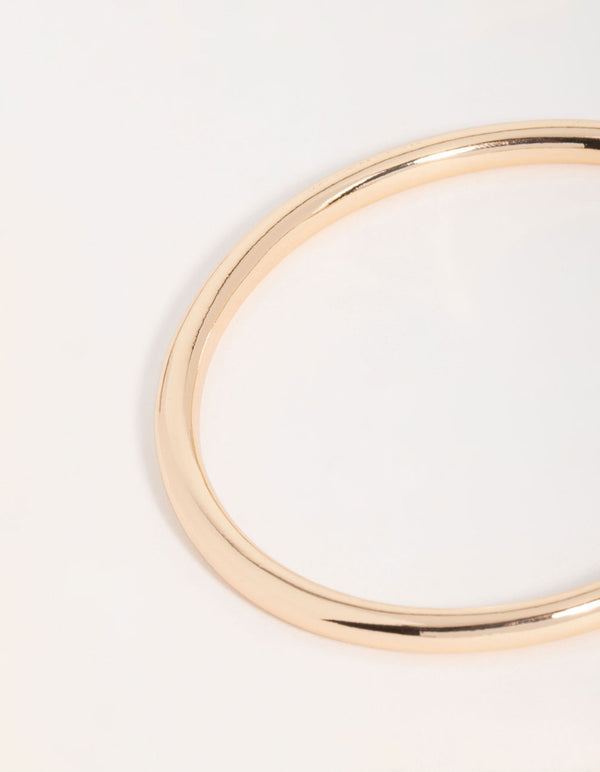 Gold Abstract Thin Wrist Cuff