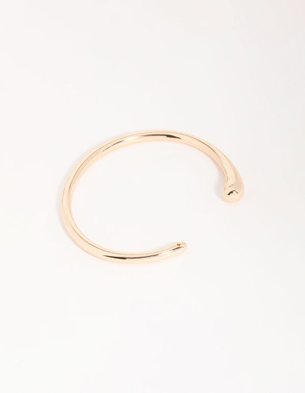 Gold Abstract Thin Wrist Cuff