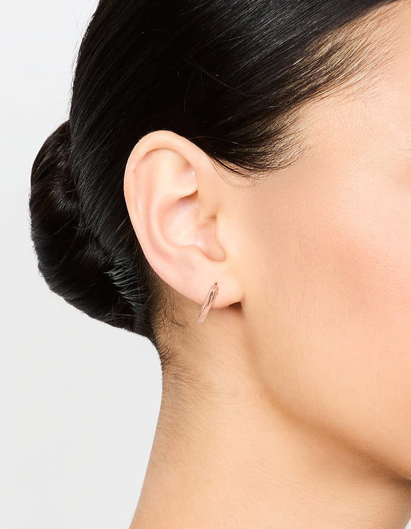 Rose Gold Plated Sterling Silver Hoop Earrings