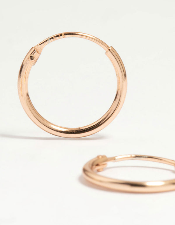Rose Gold Plated Sterling Silver Butterfly Studs & Hoop Earrings 2-Pack