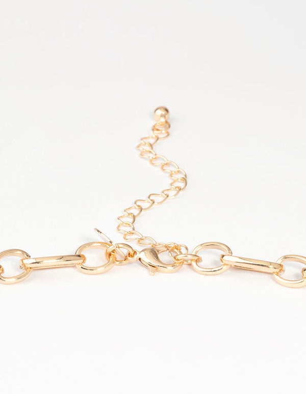 Gold Tassel Y-Necklace