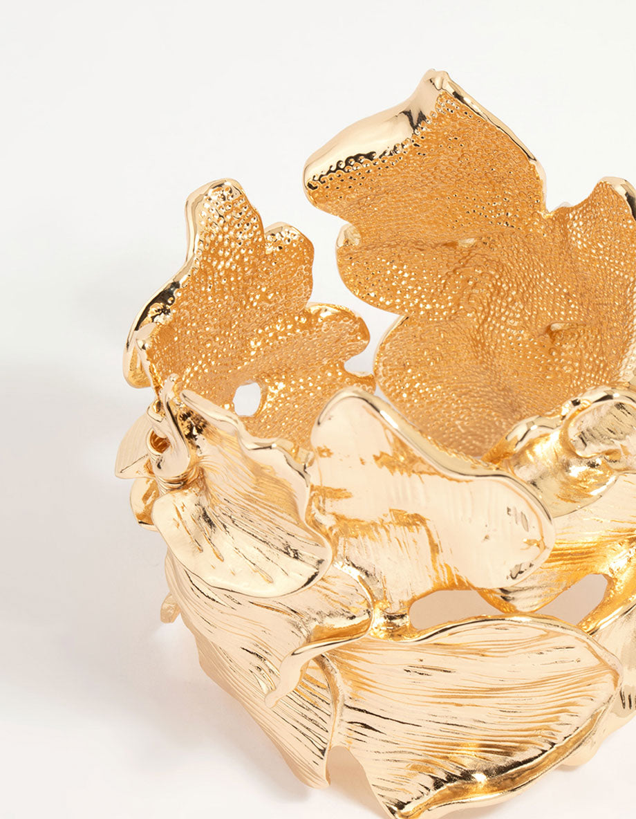 Gold Leaf Detailed Wrist Cuff