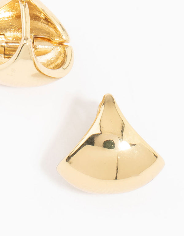 Gold Plated Round Bottom Hoop Earrings