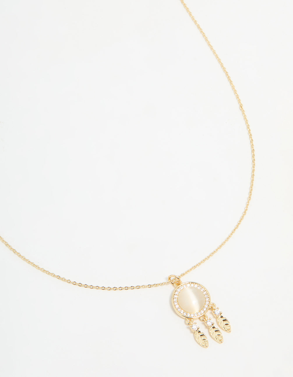Gold Plated Dream Catcher Necklace