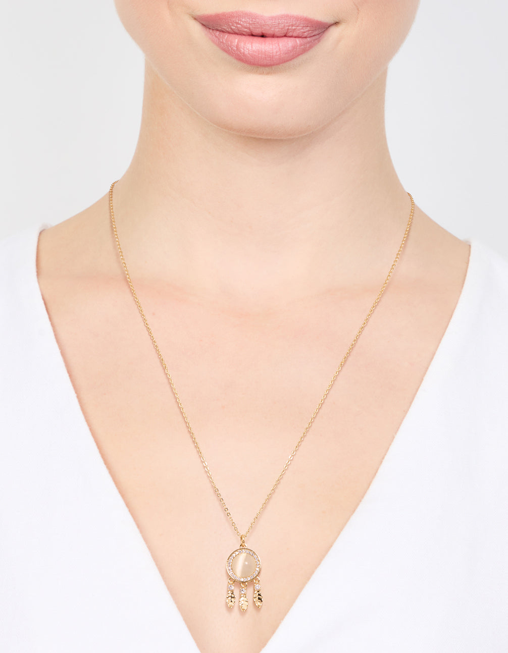 Gold Plated Dream Catcher Necklace