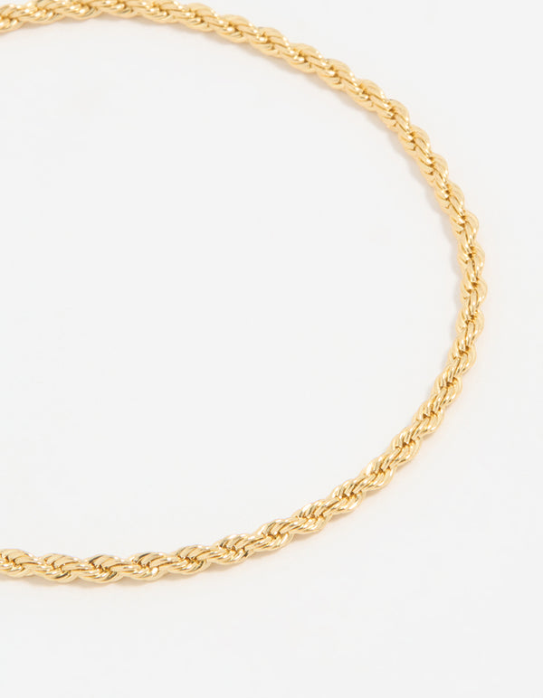 Gold Plated Simple Rope Bracelet