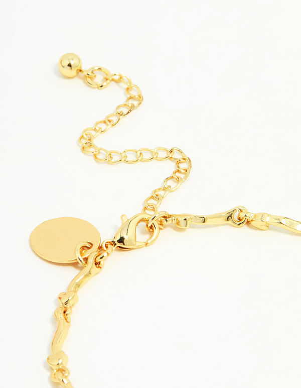 Gold Plated Winding Mini Flower Bracelet