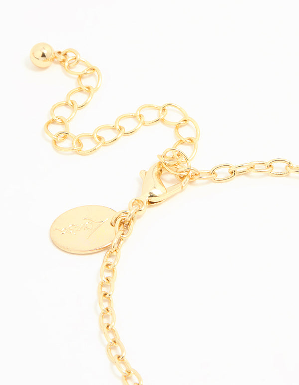 Gold Plated Quartz Mini Bracelet