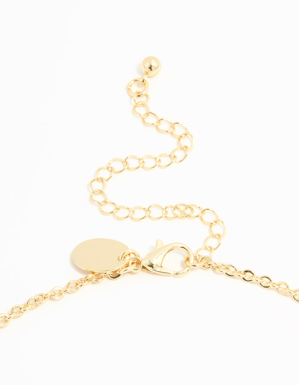 Gold Plated Double Drop Necklace & Earrings Set
