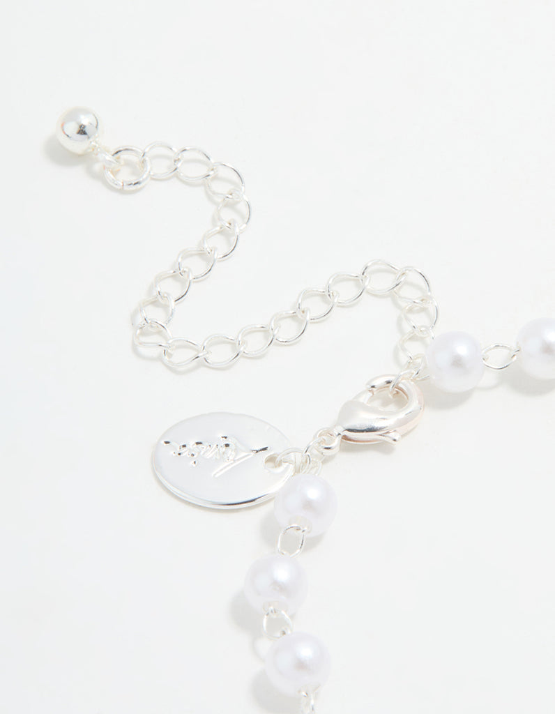 Petite Pave Silver Bow Bracelet main image 1