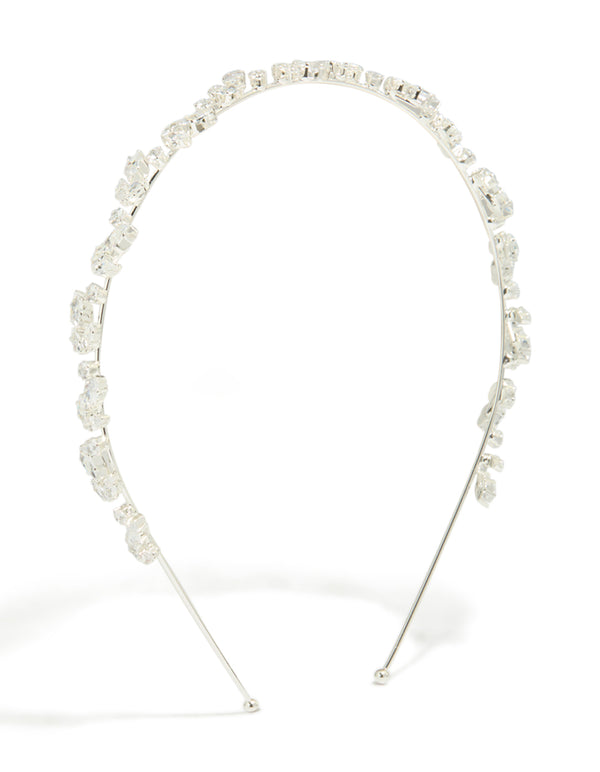 Silver Wavy Vine Headband