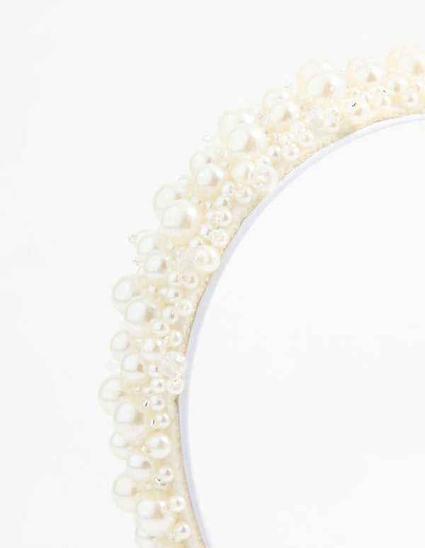 Gold Plated Pearl Statement Headband