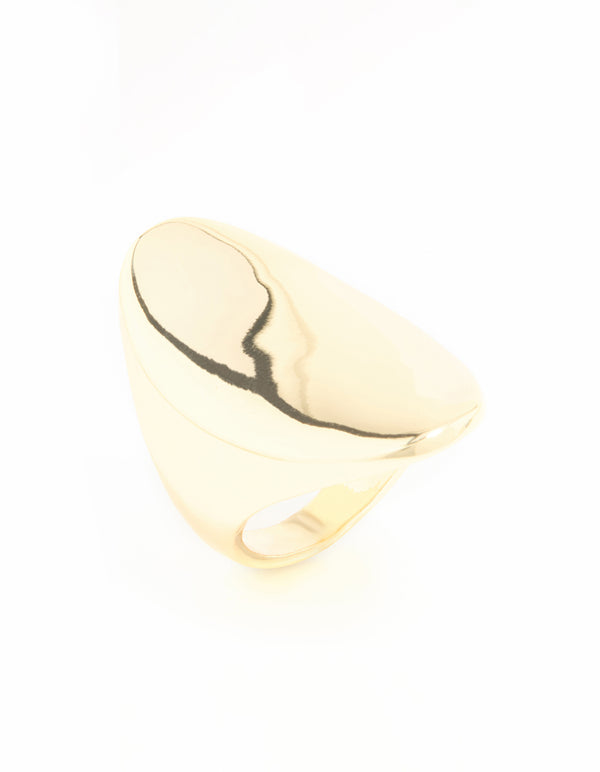 Gold Plated Large Oval Ring