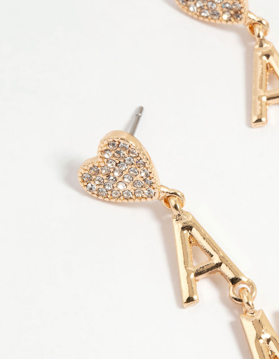 Gold Amour Drop Earrings