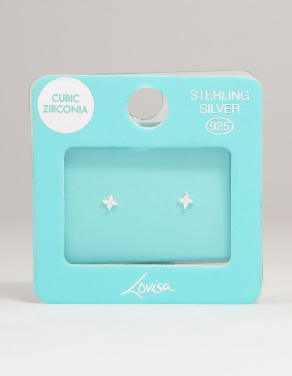 Sterling Silver Baby Flower Stud Earrings