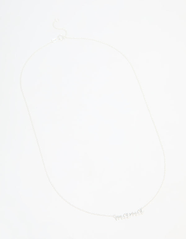 Sterling Silver Mama Pendant Necklace