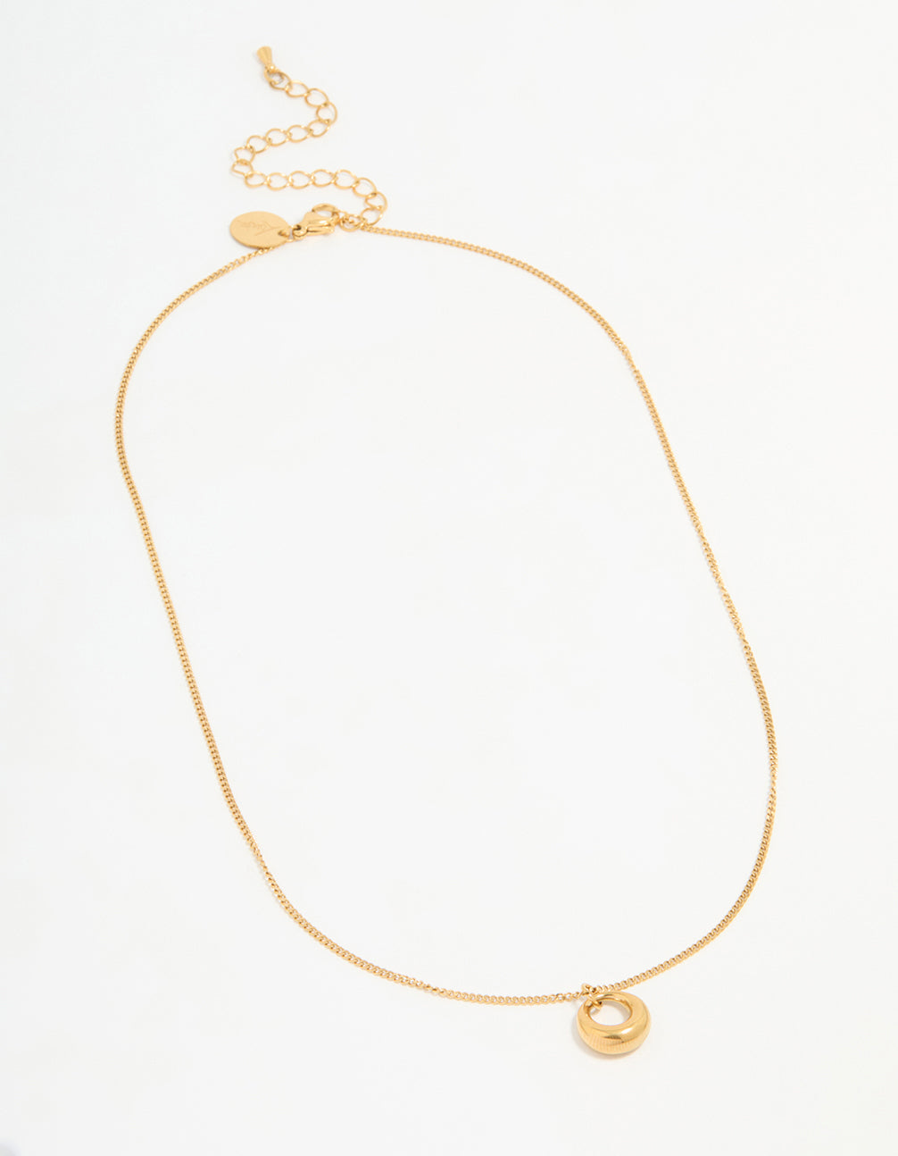 Waterproof Gold Plated Stainless Steel Bold Pendant Necklace