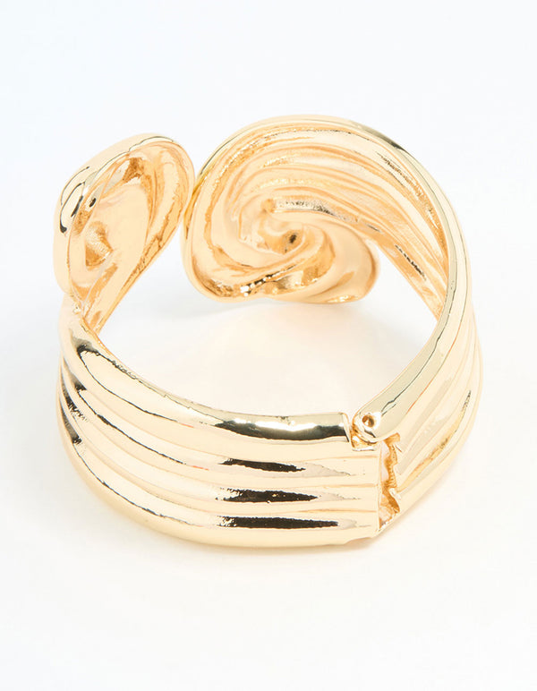 Gold Swirled Wrist Cuff