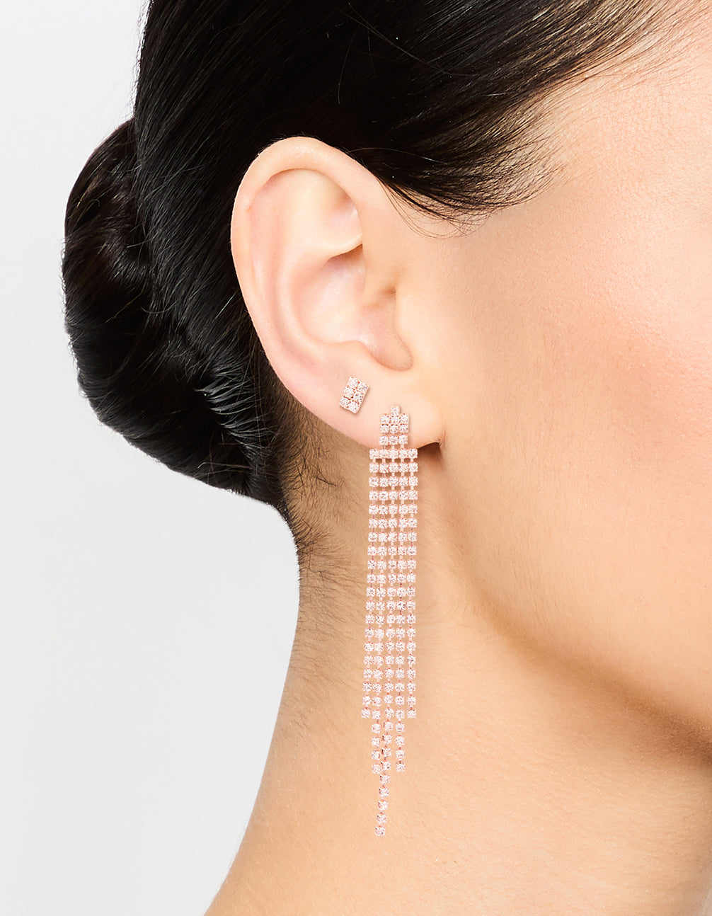 Rose Gold Cupchain & Stud Earrings 2-Pack