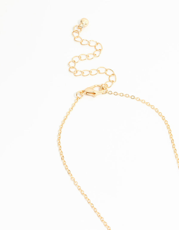 Kids Gold Bunny Heart BFF Pendant Necklaces 2-Pack