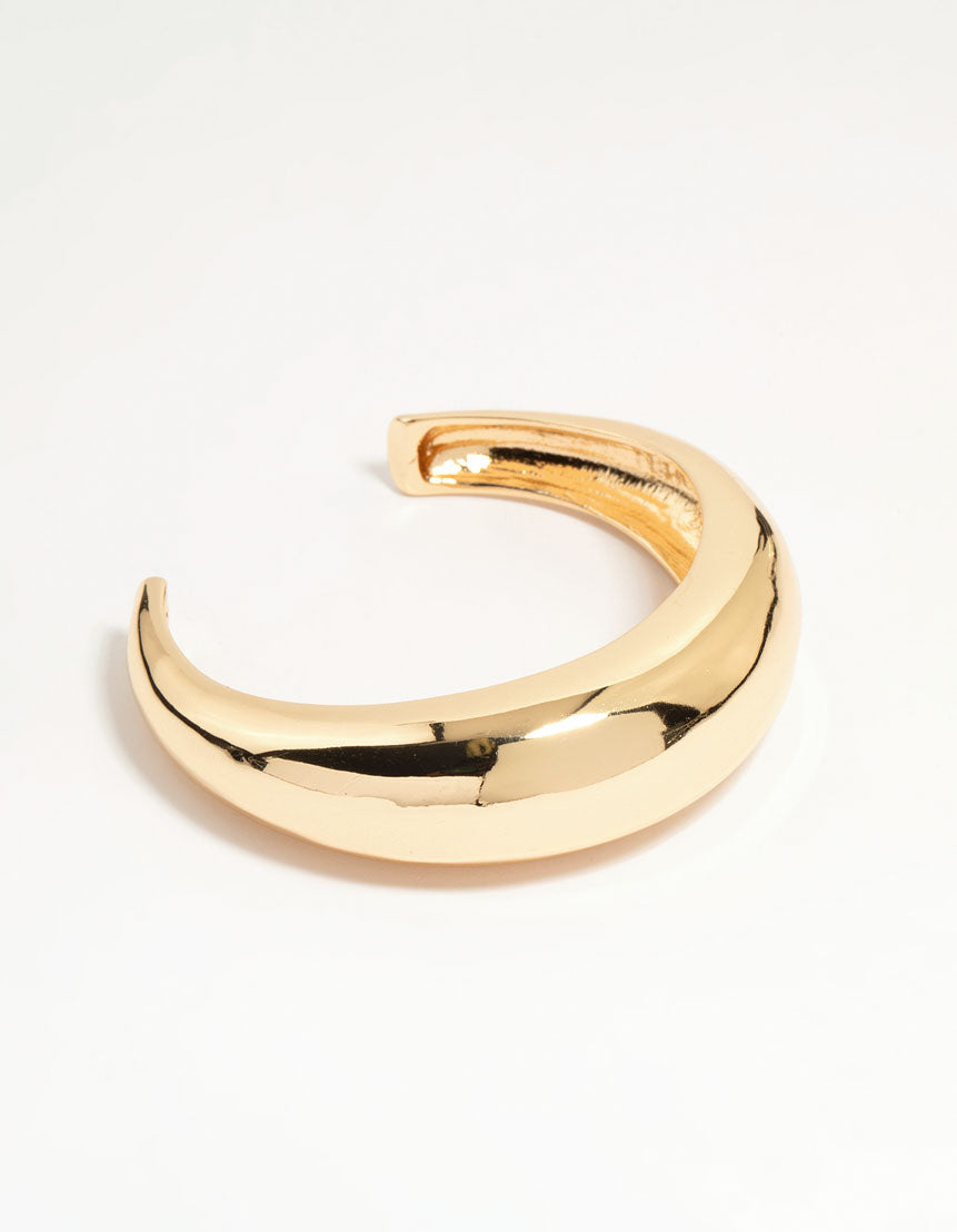 Gold Solid Wrist Cuff