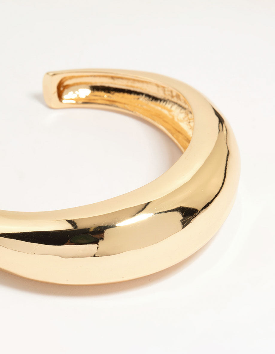 Gold Solid Wrist Cuff