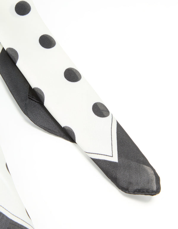 Polka Dot Print Fabric Scarf