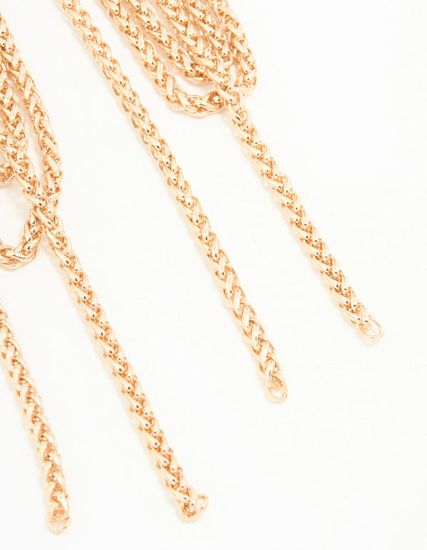 Gold Rope Drop Earrings