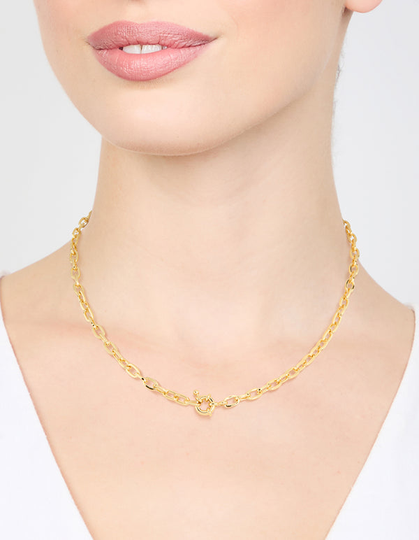 Gold Plated Dainty Chain Necklace