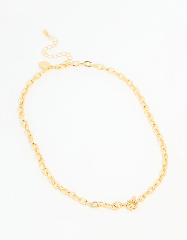 Gold Plated Dainty Chain Necklace