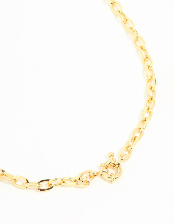 Gold Plated Dainty Chain Necklace