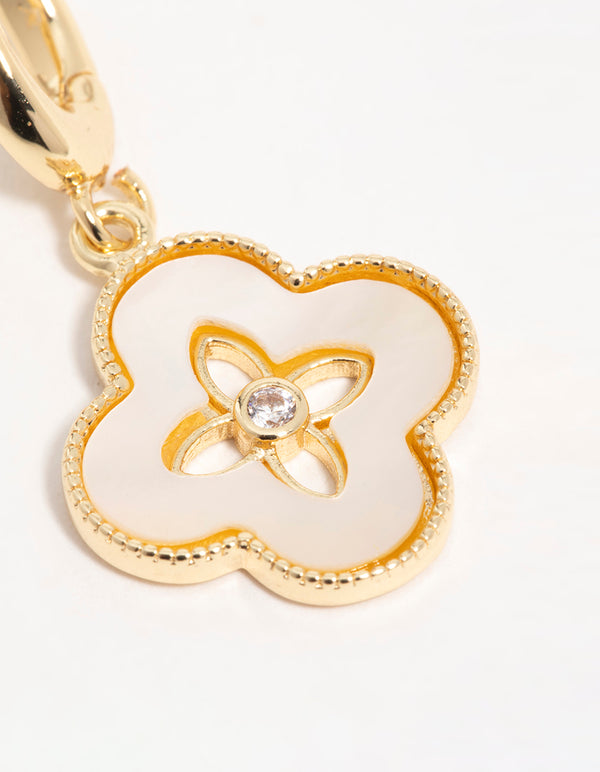 Gold Floral Petal Charm