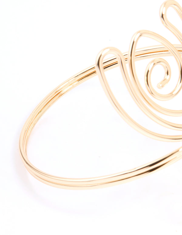 Gold Swirl Arm Cuff