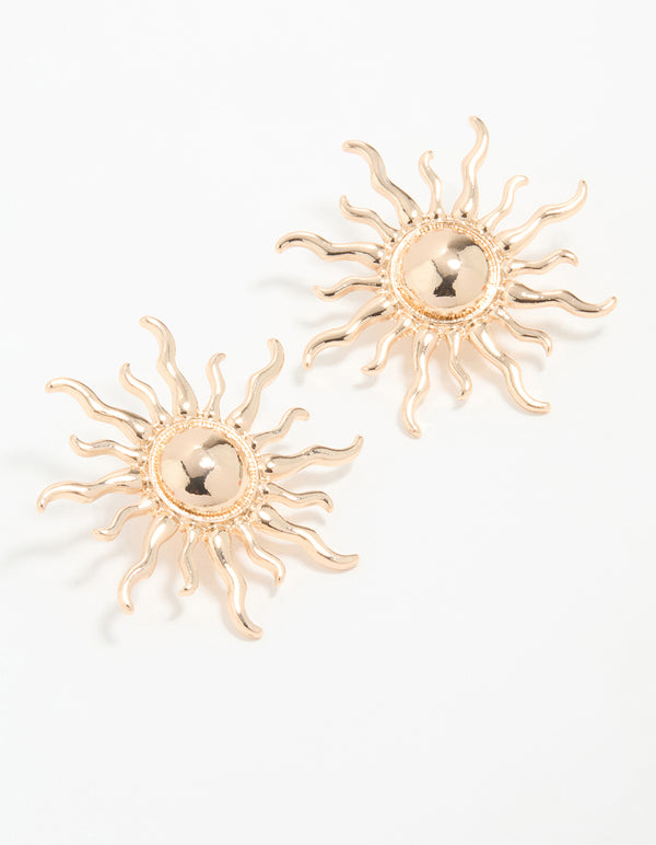 Gold Celestial Star Earrings