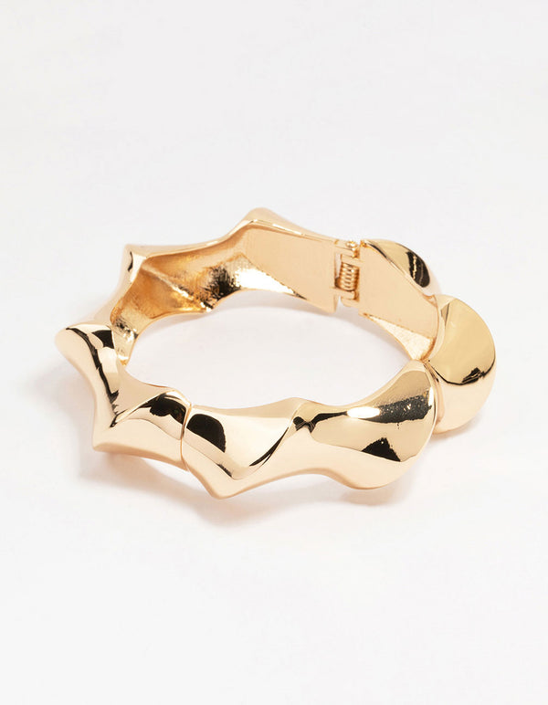 Gold Bamboo Twist Bangle