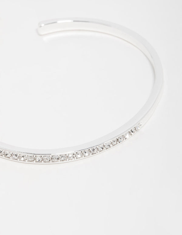 Silver Half Open Wrist Cuff