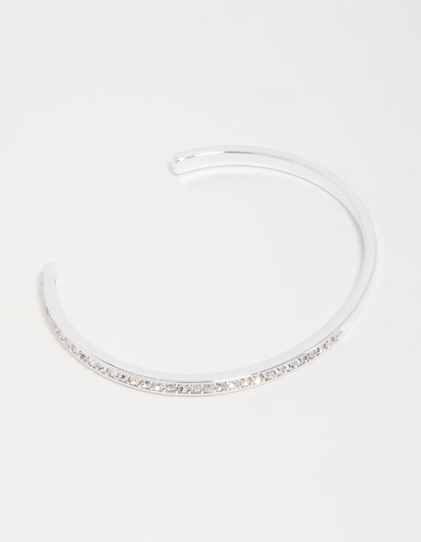 Silver Half Open Wrist Cuff