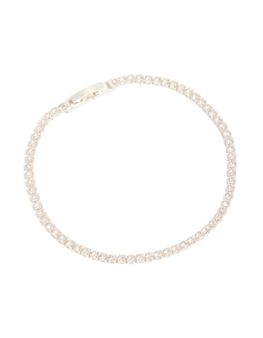 Silver Cubic Zirconia Mini Tennis Bracelet