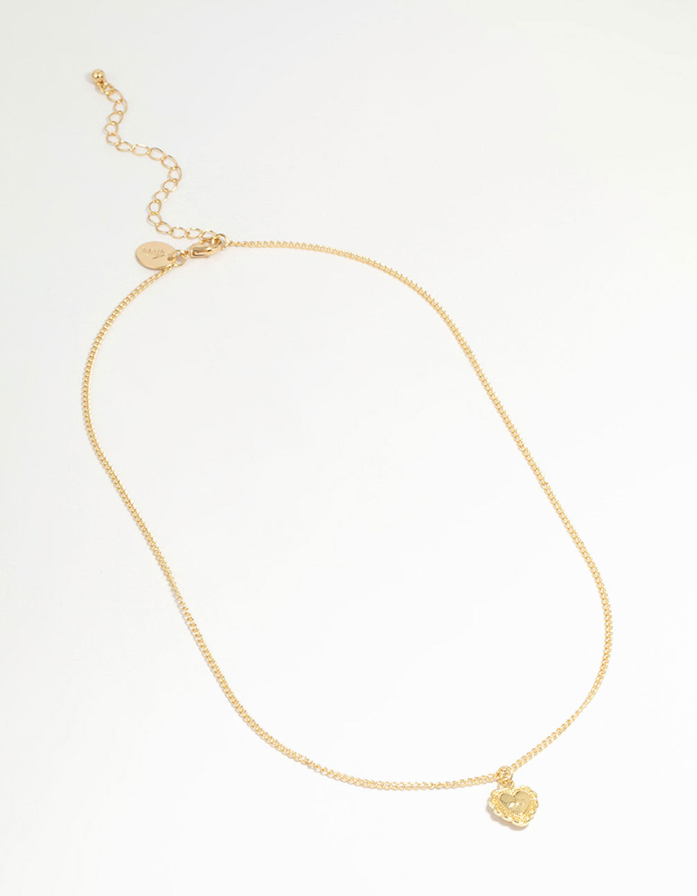 Gold Plated Cross Heart Pendant Necklace