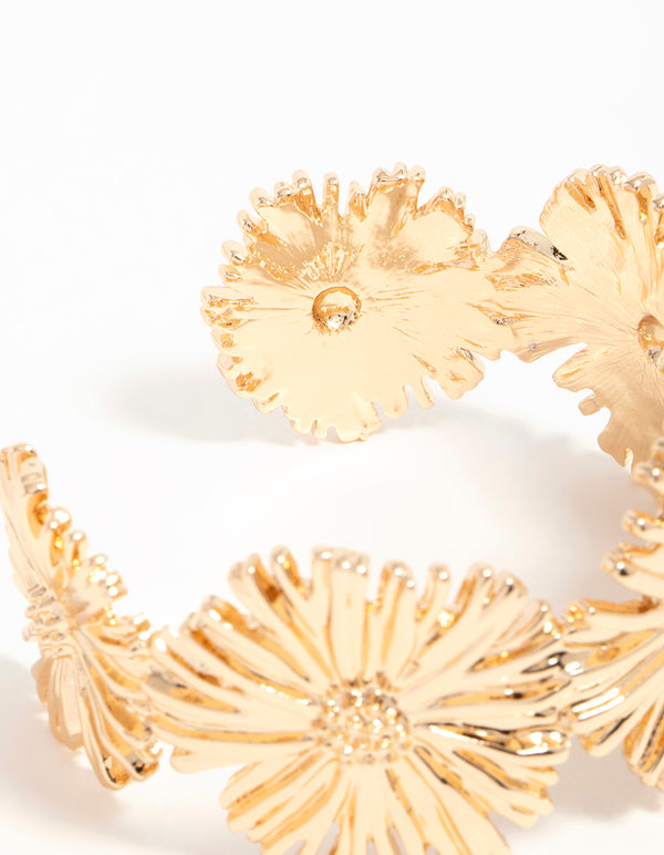 Gold Floral Wrist Cuff