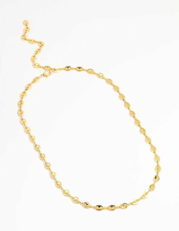Gold Plated Mini Mariner Chain Necklace