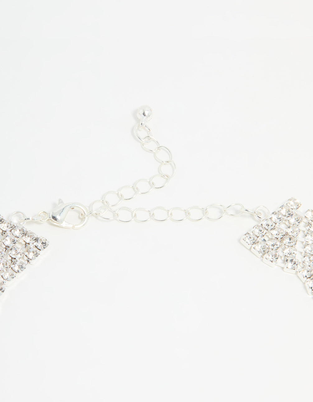 Silver Diamante Classic Choker Necklace