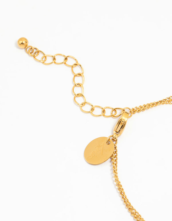 Waterproof Gold Plated Stainless Steel Heart Bracelet