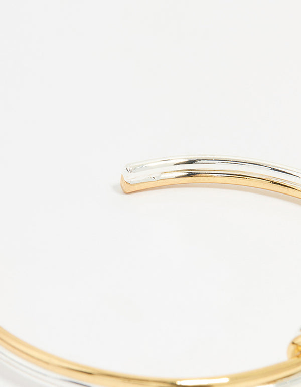 Mixed Metal Knotted Wrist Cuff