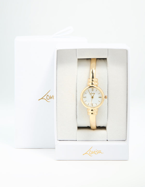 Gold Round Watch Bangle