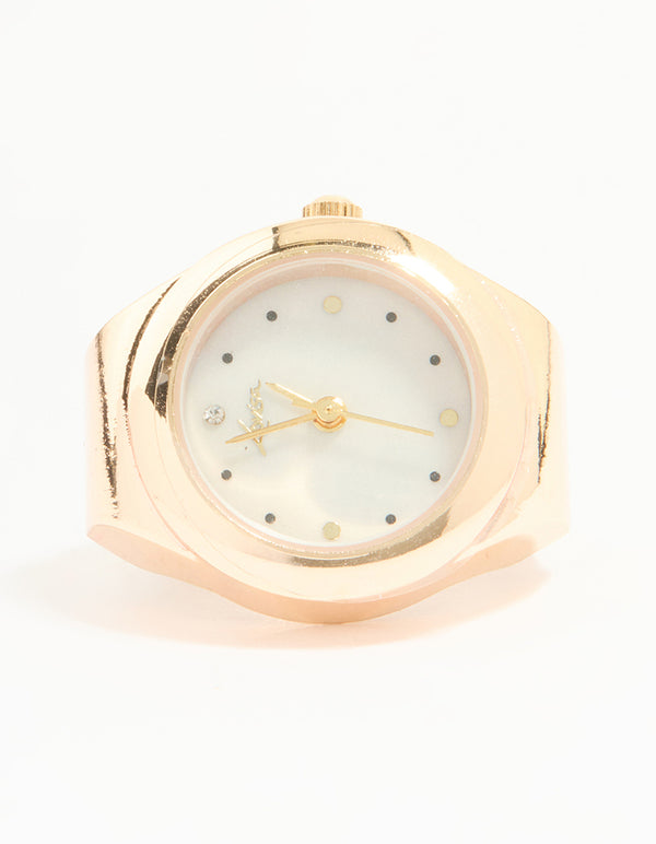 Gold Vintage Watch Ring