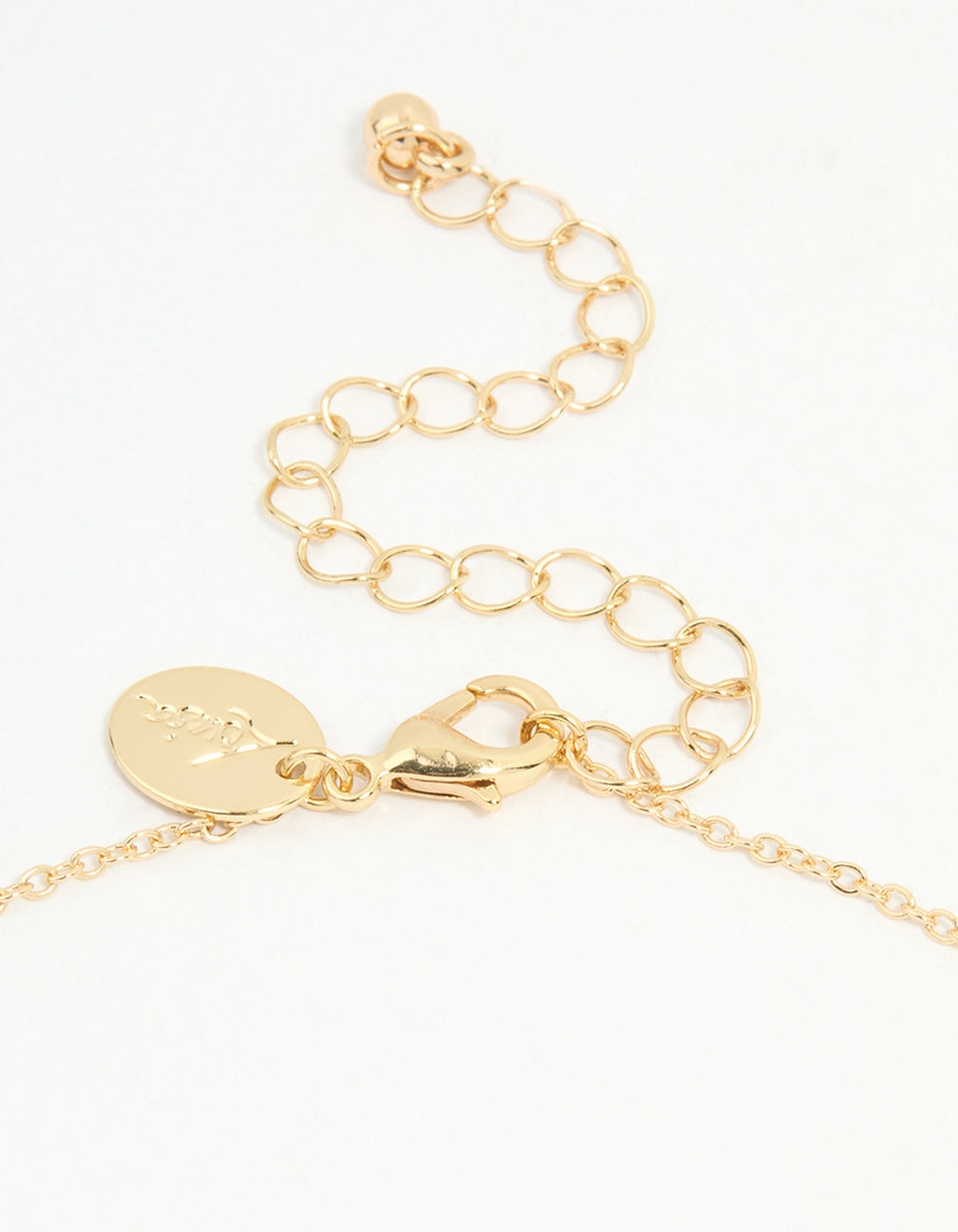Gold Plated Cubic Zirconia Small Bow Pendant Necklace